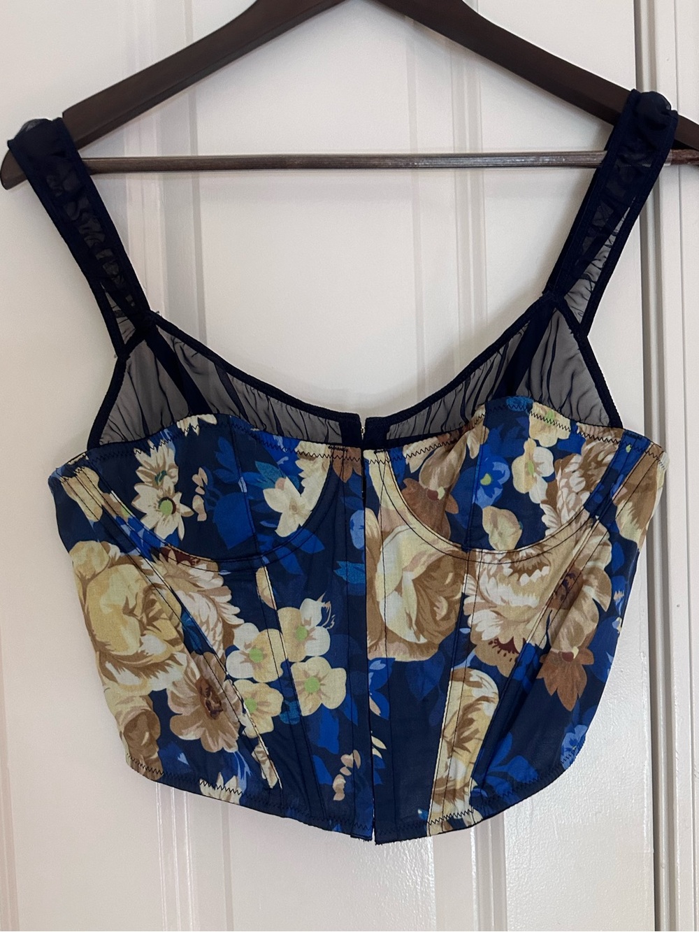 NWOT Anthropologie LyreBird Peekaboo Satin Corset Top, M